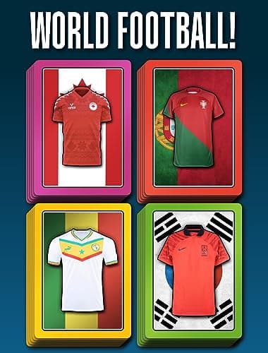 Smart Cards World Football, 7 games in 1, a suitcase of games in your pocket, includes trumps, pairs, snap, rummy, cool stats and top trivia. Gift, Stocking Filler, Travel Game, age 5+, 1-8 players — view 5