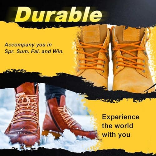VSUDO 140cm Round Orange Boot Laces, Orange Shoe Laces for Trainers, 1 Pair — view 5