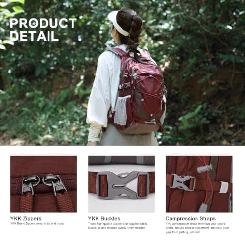 MOUNTAINTOP 20L Hiking Backpack Lightweight Rucksack for Men Women — view 4