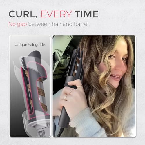 TYMO Hair Curler Automatic Rotating - CURLPRO, Curling Wand, Gray 1 inch — view 4