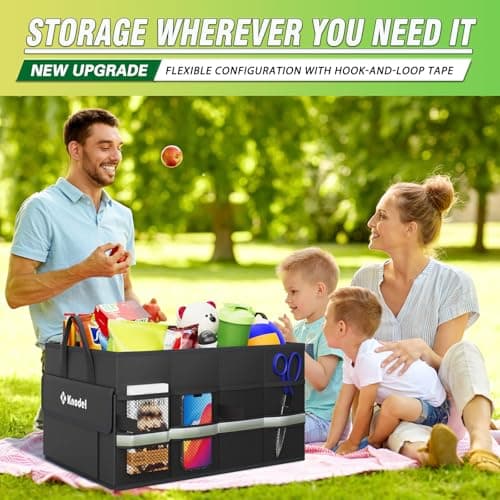 K KNODEL Car Boot Storage Organiser for SUV, Van, Truck (Small, Black) — view 6
