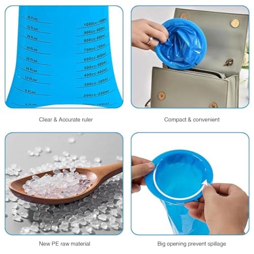 60 Pcs Sick Bags for Car Travel 1000 ml, Portable Vomit Bags Emesis Bag Disposable Blue High Density Emesis Bag for Car Travel Aircraft Motion Morning Sickness Airsick — view 6