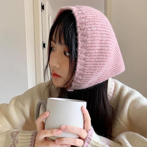 Unisex Knit Triangle Scarf Thicken Soft Wool Headband Neck Warmer for Outdoor Travel Winter Fashion Accessory Unisex Thicken Scarf for Hiking Camping Trip — view 4