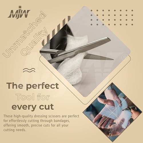 Utility Blunt Nursing Scissors First aid All-Purpose Instrument Sharp Blunt 15.5 cm Stainless Steel Dressing Scissor Autoclavable for Home Use — view 5