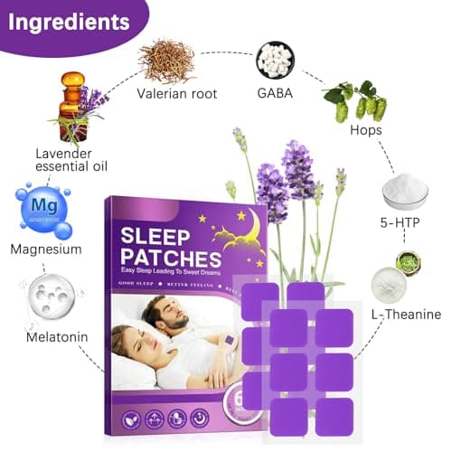 Sleep Patches, Sleep Support Patches Extra Strength, 60 Count Skin Friendly Self Adhesive Natural Patche for Deep Rest, Lasts All Night for Men & Women — view 6