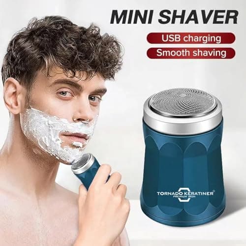 Electric Foil Shaver Mini Pocket Size Portable Electric Razor for Men and Women Aluminium Alloy Casing Stylish Travel-Friendly Shaver Ideal for Short Stubborn Facial Body Hair Shaving Grooming Tool — view 4