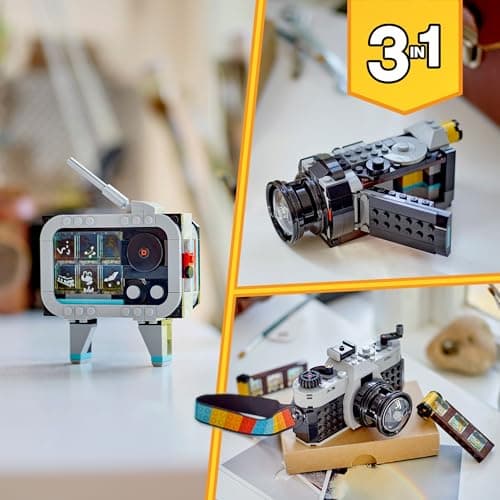 LEGO Creator 3in1 Retro Camera Toy to Video Camera to TV Set, Kids' Desk Decoration or Bedroom Accessories, Photography Gifts for Girls and Boys Aged 8 Plus Years Old Who Enjoy Creative Play 31147 — view 5