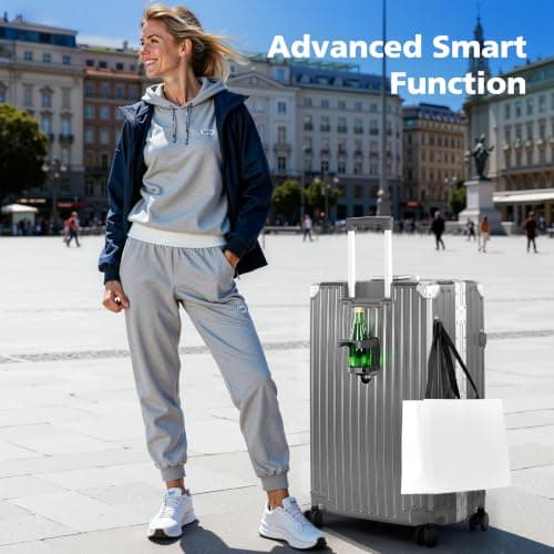 ALPHA CAMP Suitcase Luggage Hard Shell with Wheels PC Aluminium 24 Inch — view 2