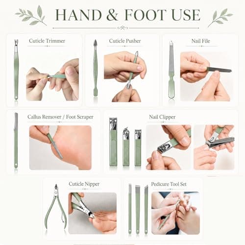 Wosyoodo 17 Pcs Nail Clippers Set with Toenail Clippers — view 5