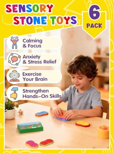 Kssvzz Fidget Toys, 6 Pack Magnetic Sensory Stone — view 2