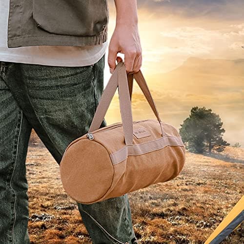 kowaku Heavy Duty Tent Stakes Storage Bag Durable Tent Pegs with Handle Portable Large Capacity Bags Pouch Organizer for Camping Backpacking Hiking, Thickened with Logo — view 3