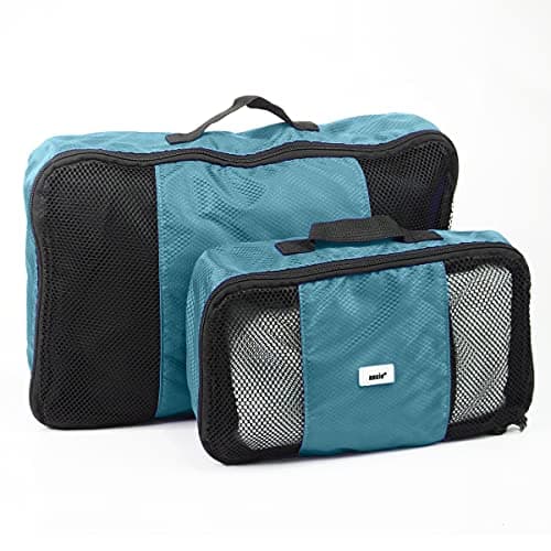 ANSIO Packing Cubes for Suitcase, 6-Piece Travel Luggage Organiser Set,Teal — view 6