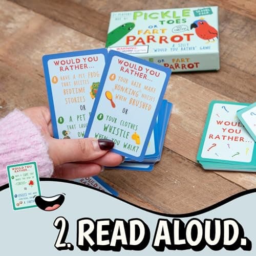 Boxer Gifts Pickle Toes or Fart Parrot – Would You Rather Game for Kids & Families, Travel Edition, Fun, Ages 6+ — view 4