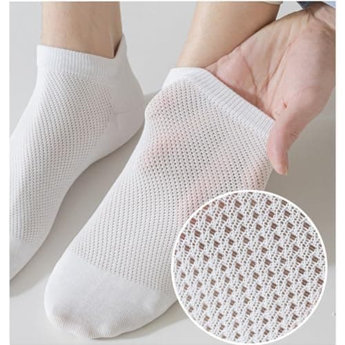 Yizelli 3 Pairs Cotton Casual Boat Socks for Men Breathable Low Cut Ankle Socks for Spring Summer (Dark Brown) — view 4