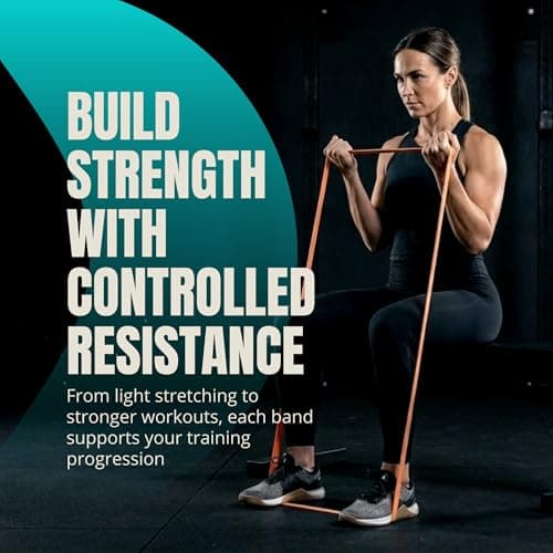 Lockie Fitness Resistance Bands Set of 4, TPE Pull-Up Assist Loops, 5-90lbs — view 2