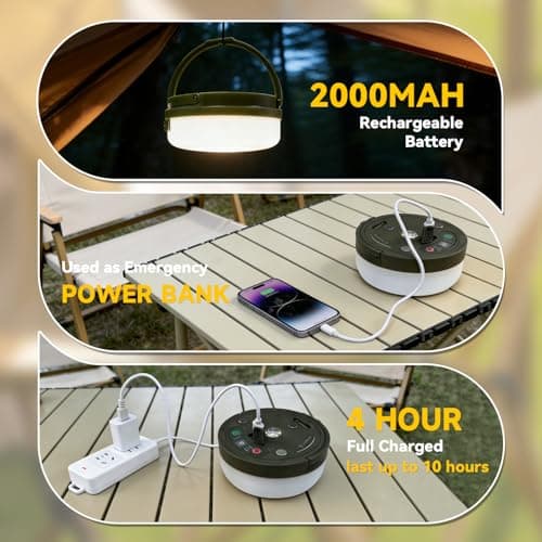 Nacvo Camping String Lights 10M/100LED,USB Rechargeable Fairy Lights — view 5