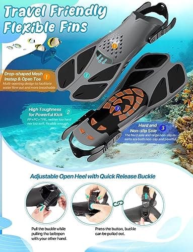 Zenoplie Snorkel Set Adults, with Flippers — view 4