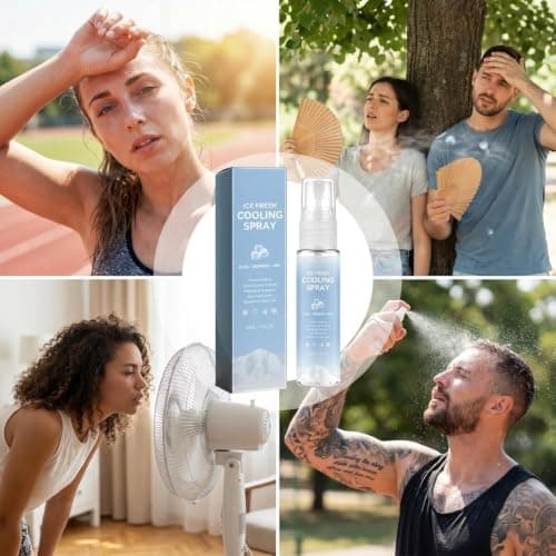Summer Cooling Spray for Face and Body,Cooling Mist Spray for Hot Weather,Instant Cooling Face Mist to Keep Cool and Refreshing,Hydrating Face Mist & Body Spray with Soothing After Sun Care，1PCS — view 4