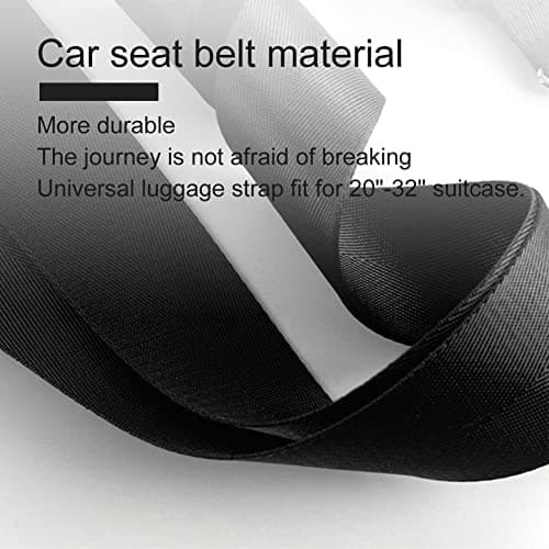 Veki Cross Luggage Straps Set TSA Approved with Lock, Blakc, 1pc — view 5