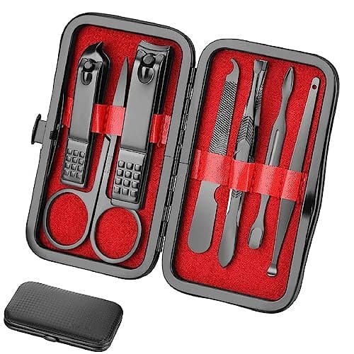 Manicure Set Men Travel Manicure Set Nail Clippers Mens Accessories Stainless Steel Nail Clippers Set Pedicure Set Personal Care Kit Nail Grooming Kit Gifts for Men Women Stocking Stuffers