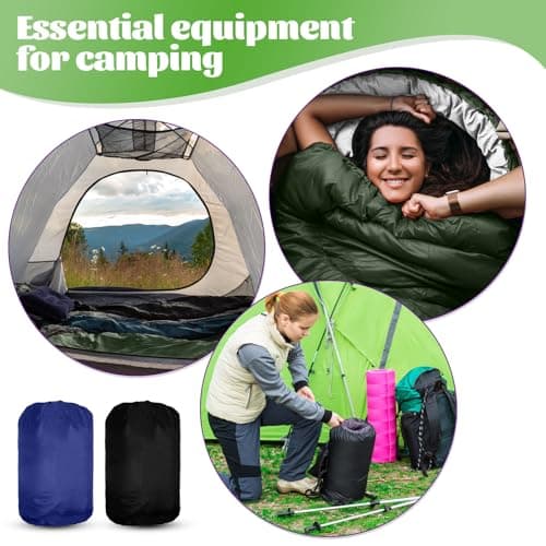 Macarrie 6 Pack Sleeping Bags for Adults Sleeping Bags Warm Envelope Sleeping Bags Lightweight Waterproof Sleeping Bags with Compression Sack for Outdoor Camping Backpacking Hiking (Dark Colors) — view 5