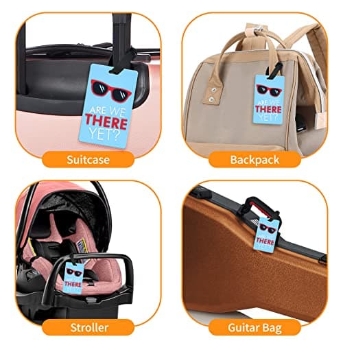 ZOUIQSS Luggage Tags Pack of Two,Baggage Tags Suitcase ID Labels Business Card Holder/Travel ID Bag Tag(Glasses) — view 6