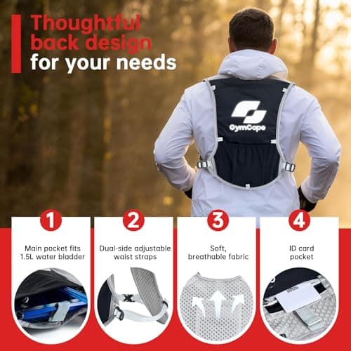 GymCope Hydration Running Vest with Bottle or Bladder Options — view 4