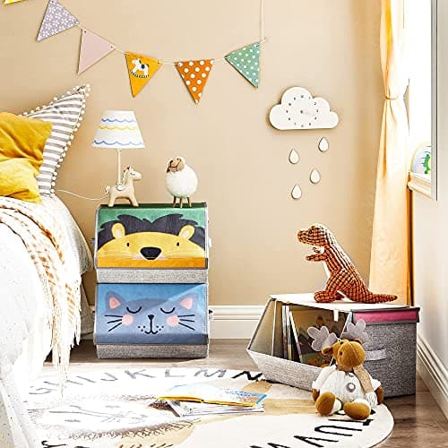 SONGMICS Kids Storage Organisers, Set of 3, Stackable Toy Boxes — view 2