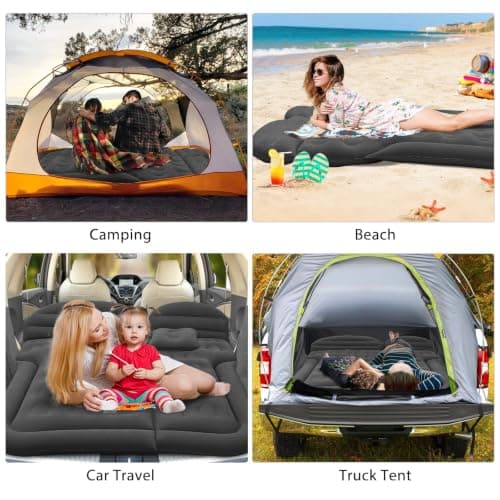 Car Bed with Pump & Pillow, Car Mattress with Double Side Thick Flocking — view 6