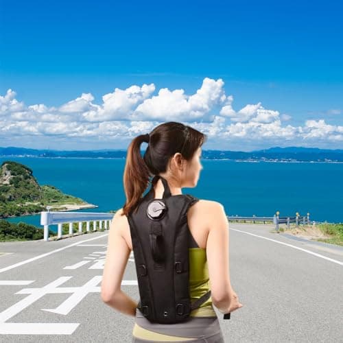 DuDuZui Hydration Backpack, Black Hydration Pack with 3L Water Bladder — view 2