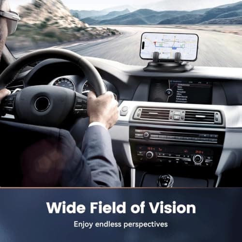 KQLHLHDYZ Car Phone Holder 360 Degree Rotation, Non-slip Car Navigation Mount, Car Phone Mount with Double Layer Pad, Universal for Most Cars, SUVs, Trucks — view 2