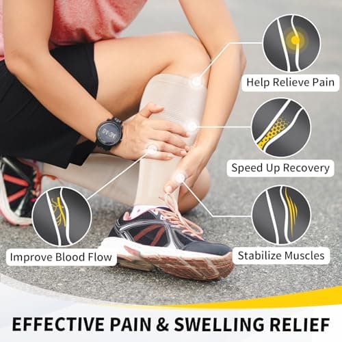 CAMBIVO Calf Compression Sleeves for Men and Women, 1 Pair — view 4