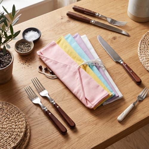 Tatuo 5 Pcs Reusable Chopstick Pouch Kit, Portable Utensil Travel Case Bag for Stainless Steel, Glass, Straw, Cleaning Brush, Safety ＆ Impact Resistance, Back to School Gifts(Minimalist,Pastel) — view 6