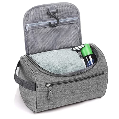 Etercycle Hanging Wash Bag Travel Toiletry Bag Waterproof Bathroom Bag for Men and Women Travel Toiletry Makeup Organizer (Grey)