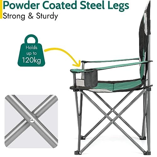 Trail Kestrel High Back Camping Chair, Green — view 4