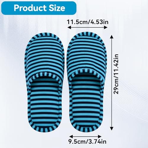 equlup Foldable Indoor Slippers, Portable Soft Cotton Shoes with a Storage Bag Anti Slip Reusable Bedroom Indoor Slippers for Home Hotel Spa Salon Travel (Men) — view 4