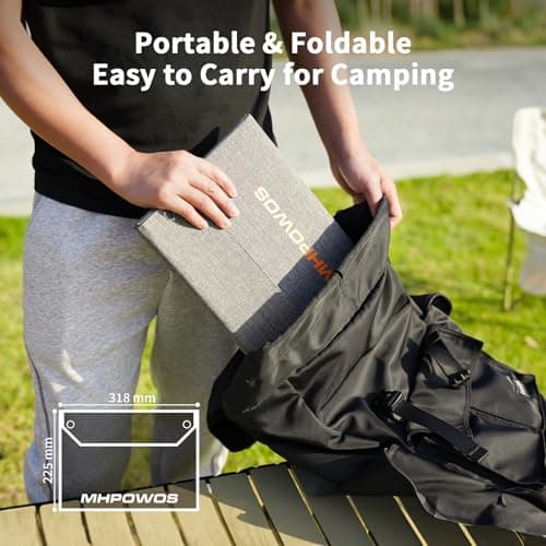 MHPOWOS Foldable Solar Panel 40W 19V Portable Solar Charger IP65 Waterproof — view 5