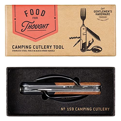 Gentlemen's Hardware Camping Utensils Cutlery Set Fork Spoon Knife Travel Utensils, Multi-Tool, Stainless Steel — view 2