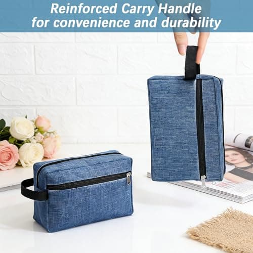 8 Pack Travel Toiletry Bag Set for Women Men, Foldable Storage Pouch with Handle for Cosmetics Toiletries Shaving Essentials, Portable Grooming Organiser for Gym Camping Weekend Trips — view 4