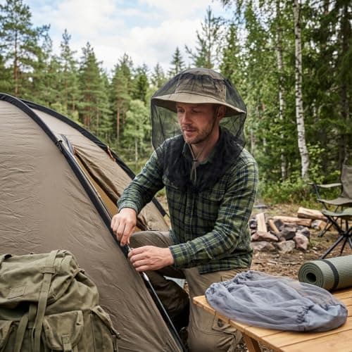 4Pcs Midge Net, Mosquito Head Net Set with Fine Mesh Design for Outdoor Activities, Nylon Mosquito Head Protecting Net for Outdoor Hiking Camping Climbing Fishing — view 6