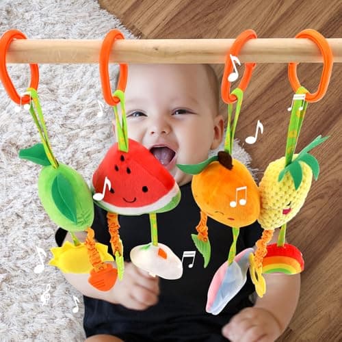 KAKIBLIN Baby Hanging Rattle Toys, 4 Pack Car Seat Stroller Baby Toys — view 4