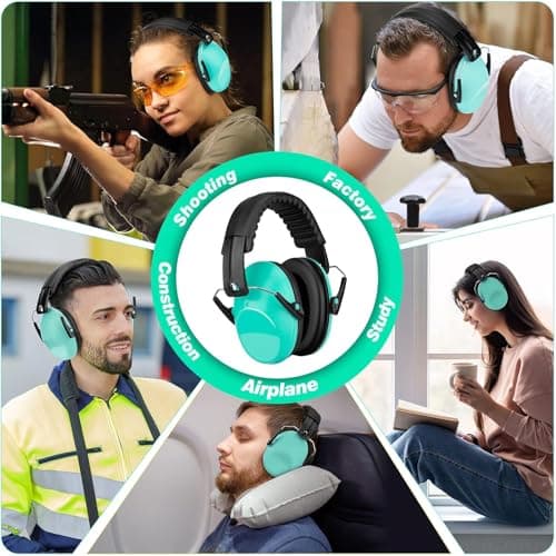 Kids Ear Defenders 2 Pack, Noise Cancelling Headphones for 3-16 Year — view 6