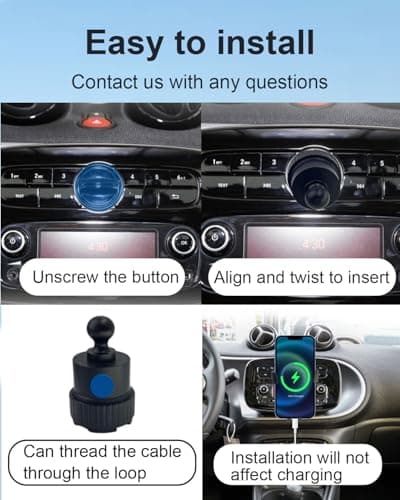 SEYUGOPTI 360° Adjustable Car Phone Holder for Smart 453 Forfour — view 6