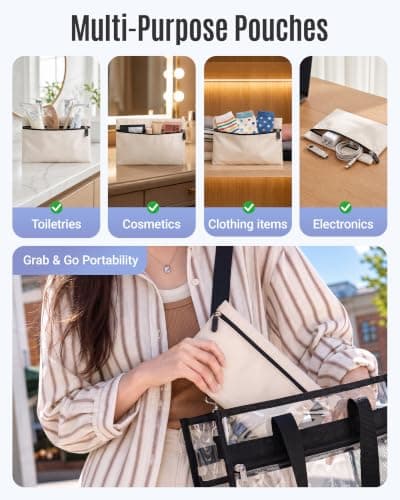 LIGHT FLIGHT 8pcs Packing Cubes, Travel Suitcases Organiser, Khaki — view 5