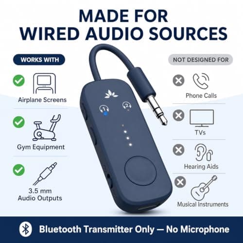 Avantree Relay - Airplane Bluetooth Adapter for 2 AirPods or Headphones — view 6