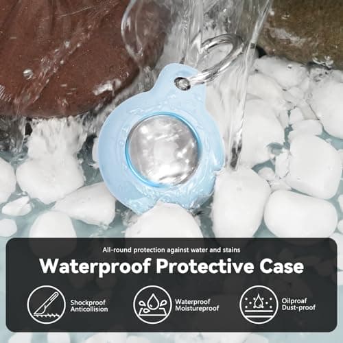 TNSNK for AirTag Holder Keyring, 1 Pack,Light Blue — view 2