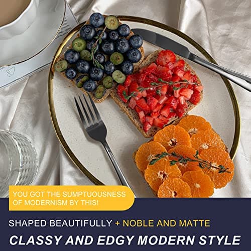 Travel Cutlery Set, 8 Piece Travel & Picnic Utensils for 1 Person, Dishwasher Safe, Includes Knife, Fork, Spoon, Utensil Stick, Cleaning Brush, Straw with Carrying Bag, UV Resistant (Black) — view 5