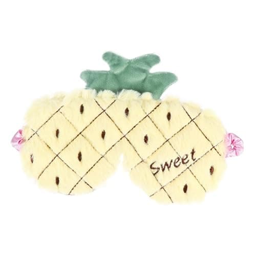 Cartoon Pineapple Plush Sleep Eye Cover with Elastic Strap — view 4