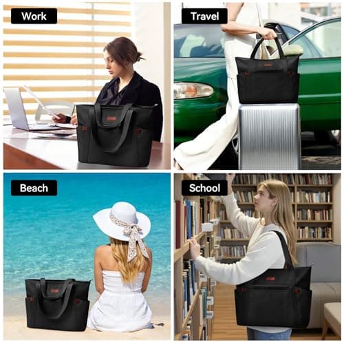 KALIDI Tote Bag for Women Multiple Pockets Large Handbag for Work College — view 2