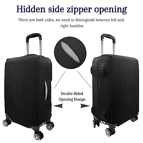 GOXUNYUAN Elastic Suitcase Baggage Cover Protector- HFICUS Washable Spandex Travel Reusable Luggage Cover M:fit for 22"-24" — view 4